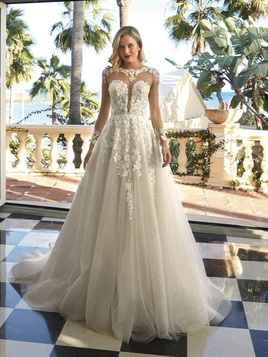 Style 1224 från Demetrios i a-line stil brudklänning