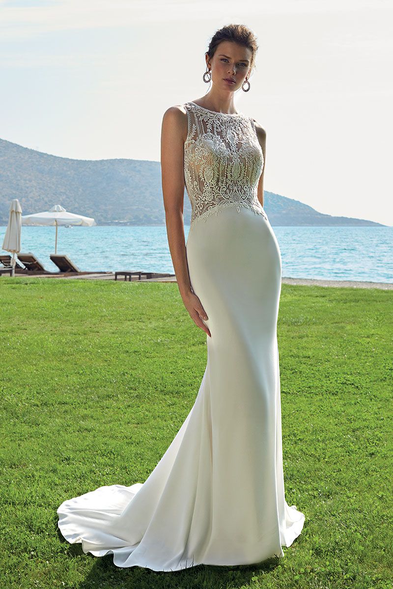 Style – DR316 från Demetrios i flared stil brudklänning