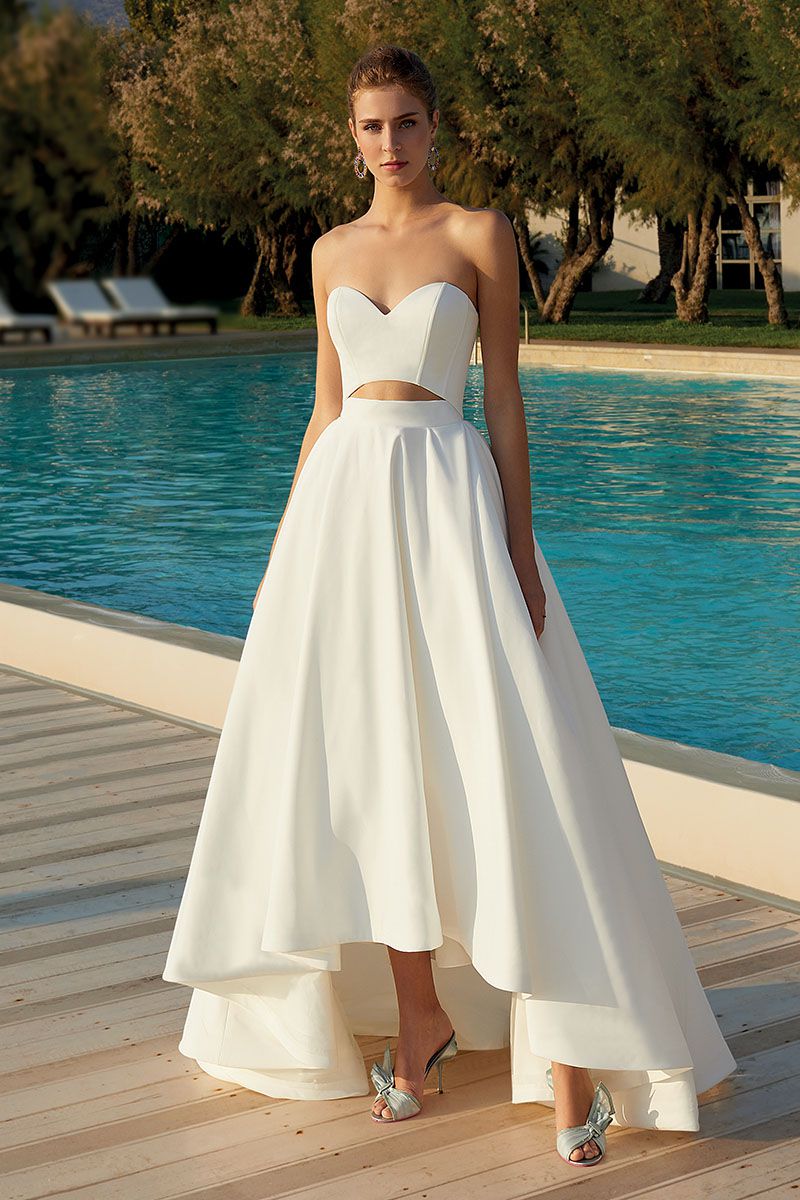 Style – DR330T – DR330S från Demetrios i a-line, separate skirt, separate top stil brudklänning