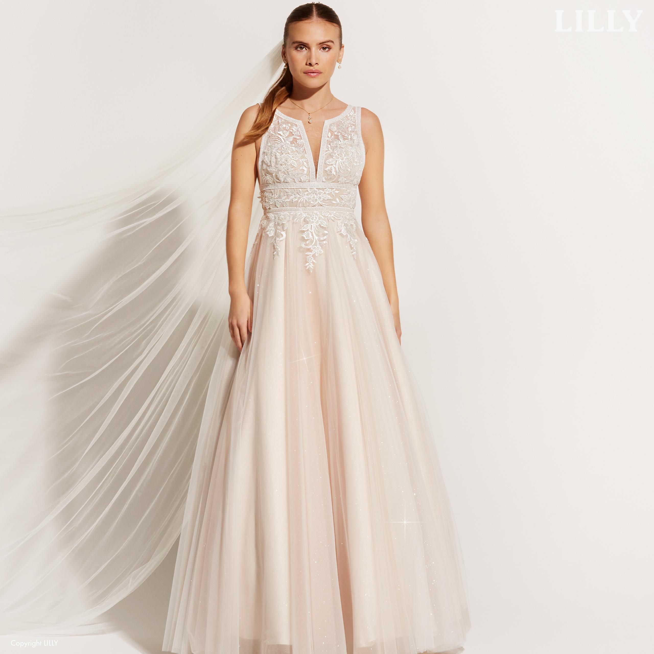 Lilly-bröllopsklänning i Blush & Glitter från Lilly brudklänning