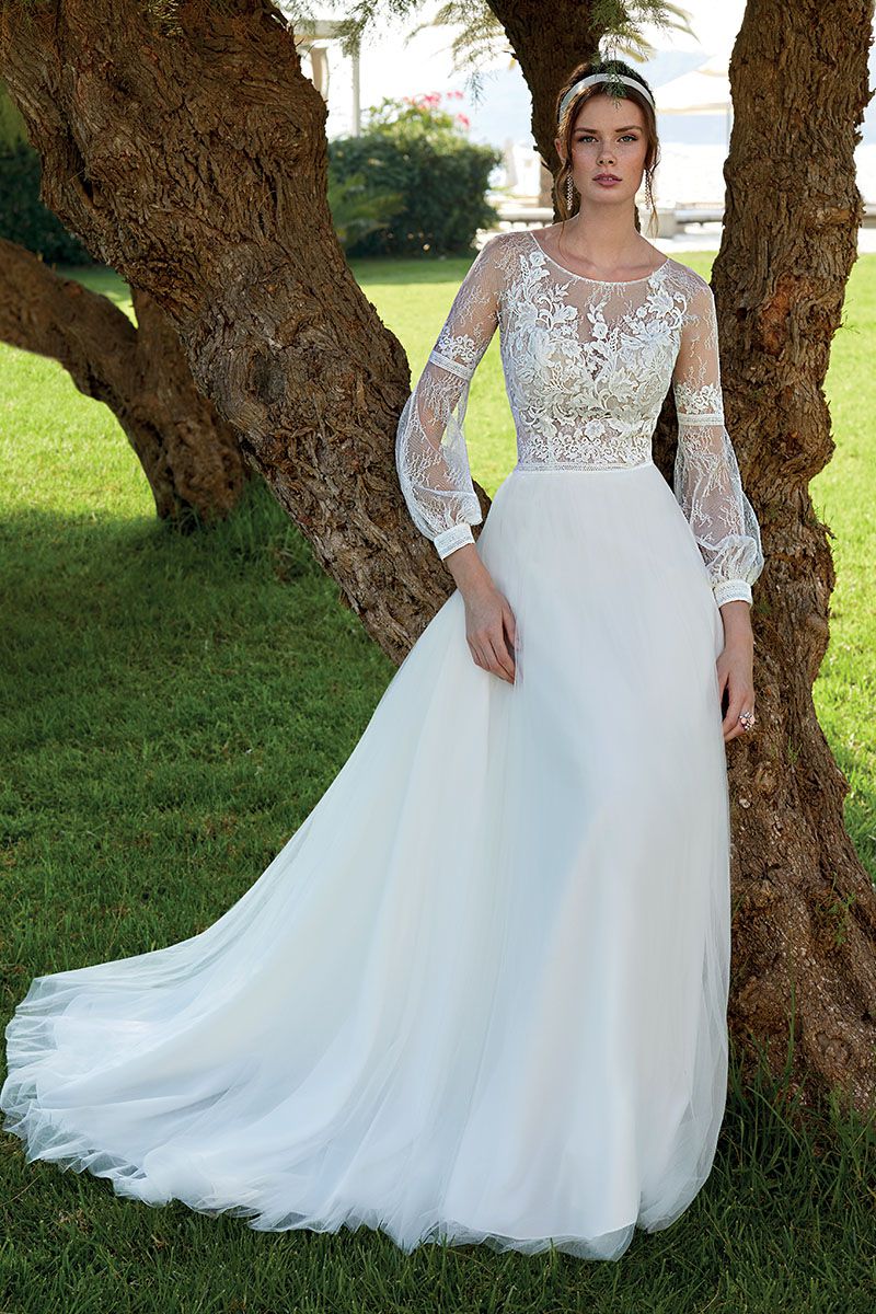 Style – DR349 från Demetrios i a-line stil brudklänning