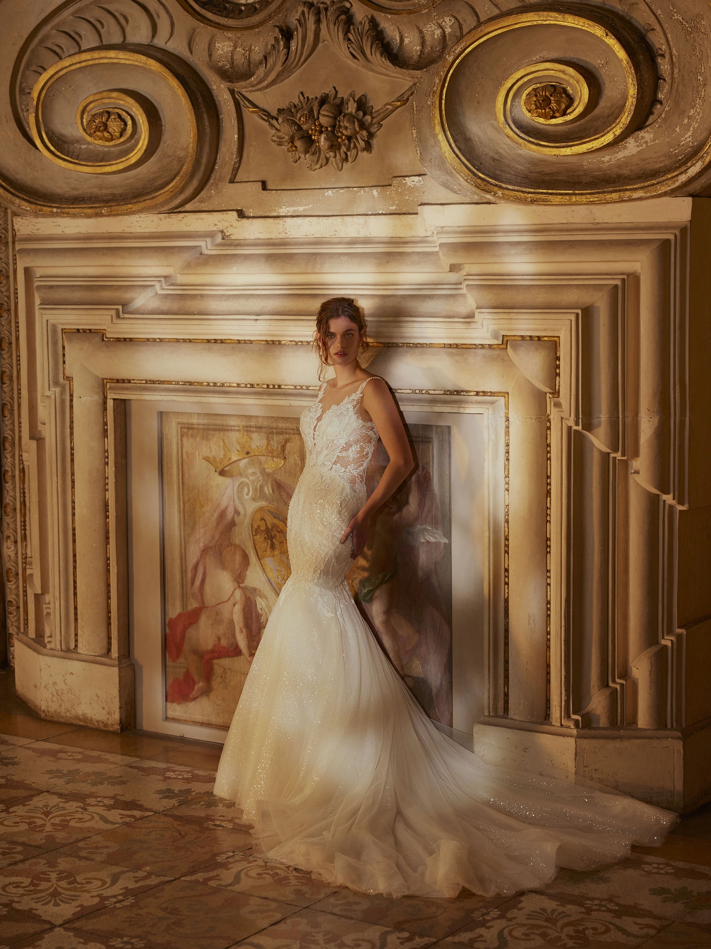 Style 1275 från Demetrios i flared stil brudklänning