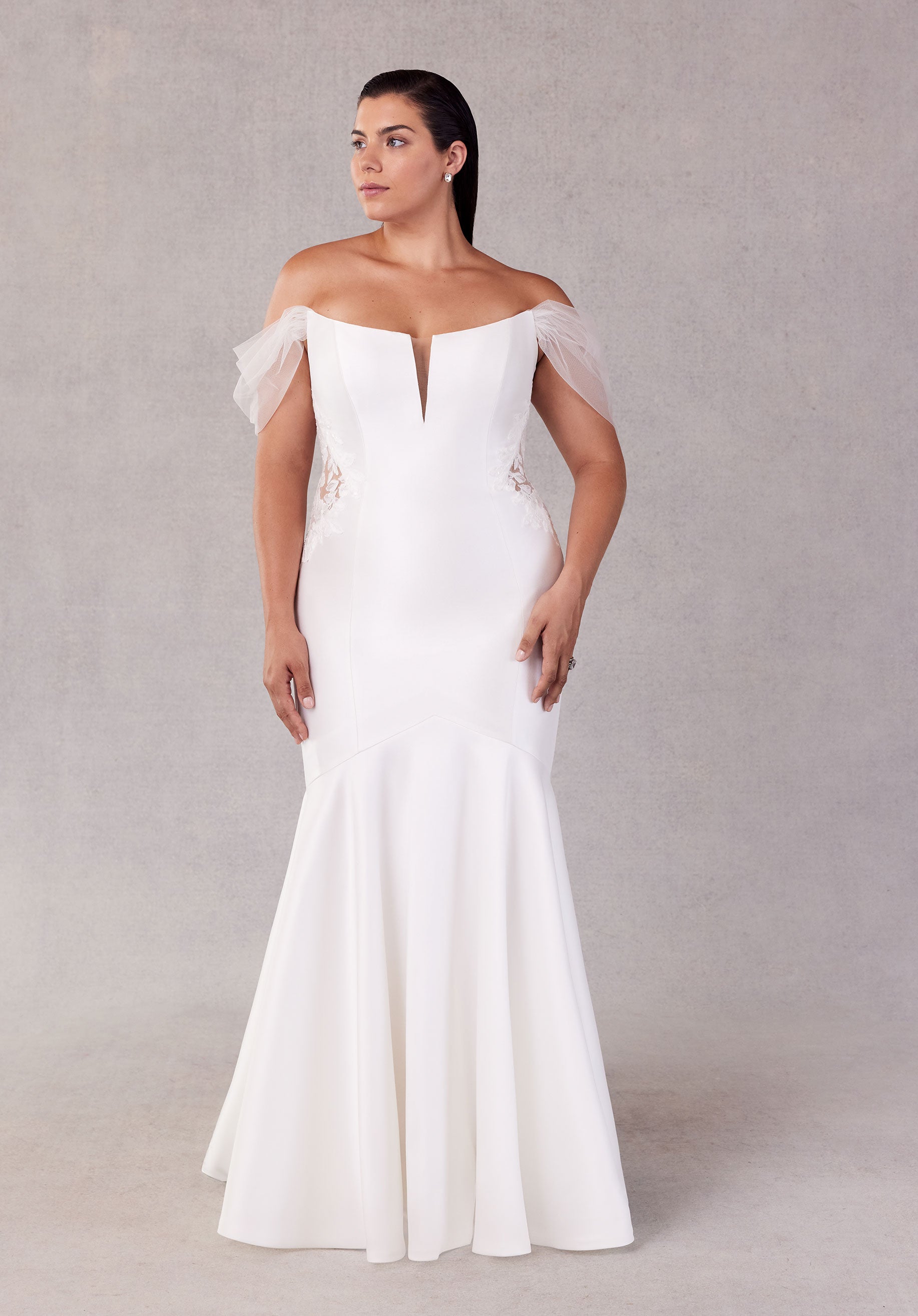 Sona från Morilee i fit and flare, mermaid stil brudklänning