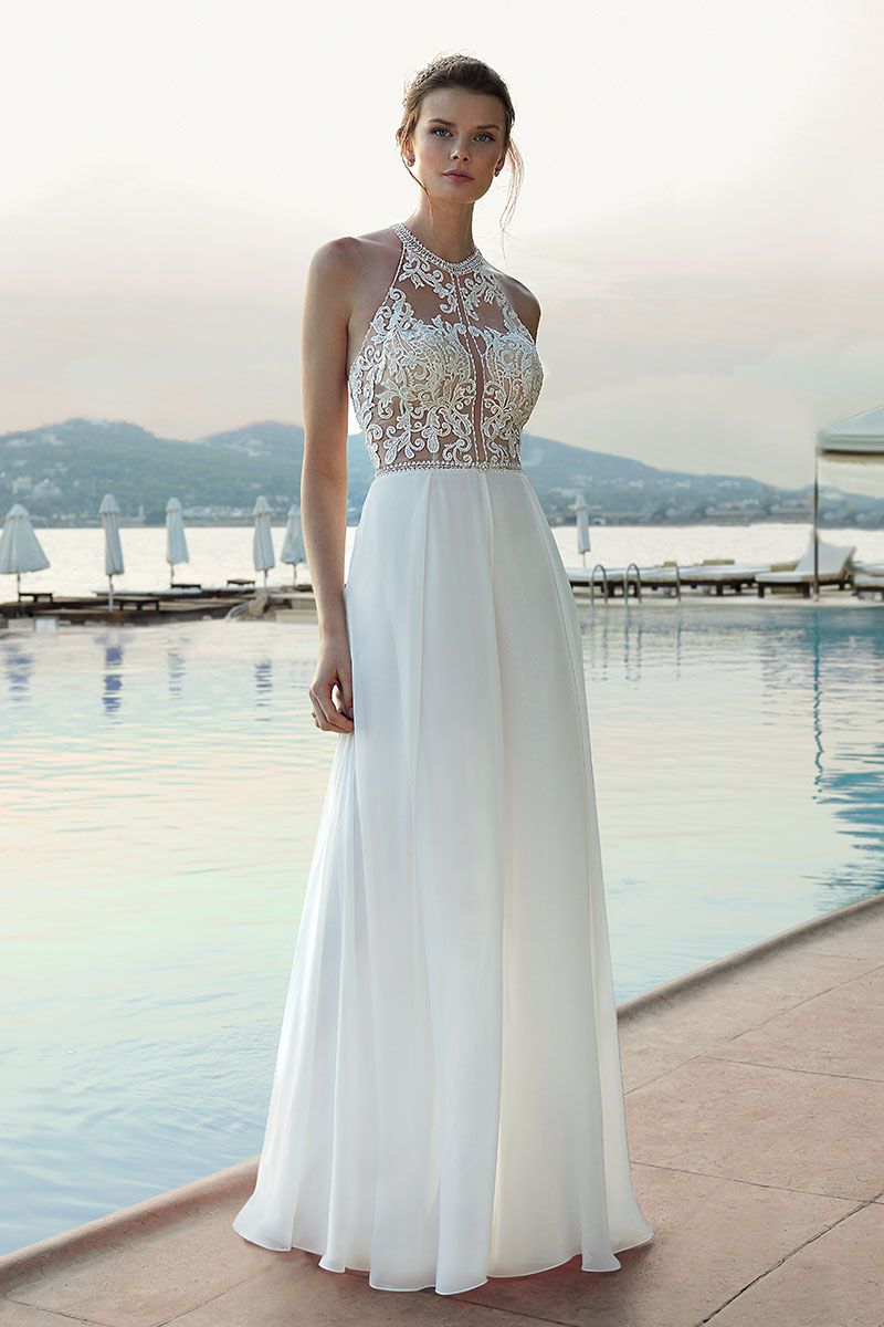 Style – DR323 från Demetrios i jumpsuit stil brudklänning